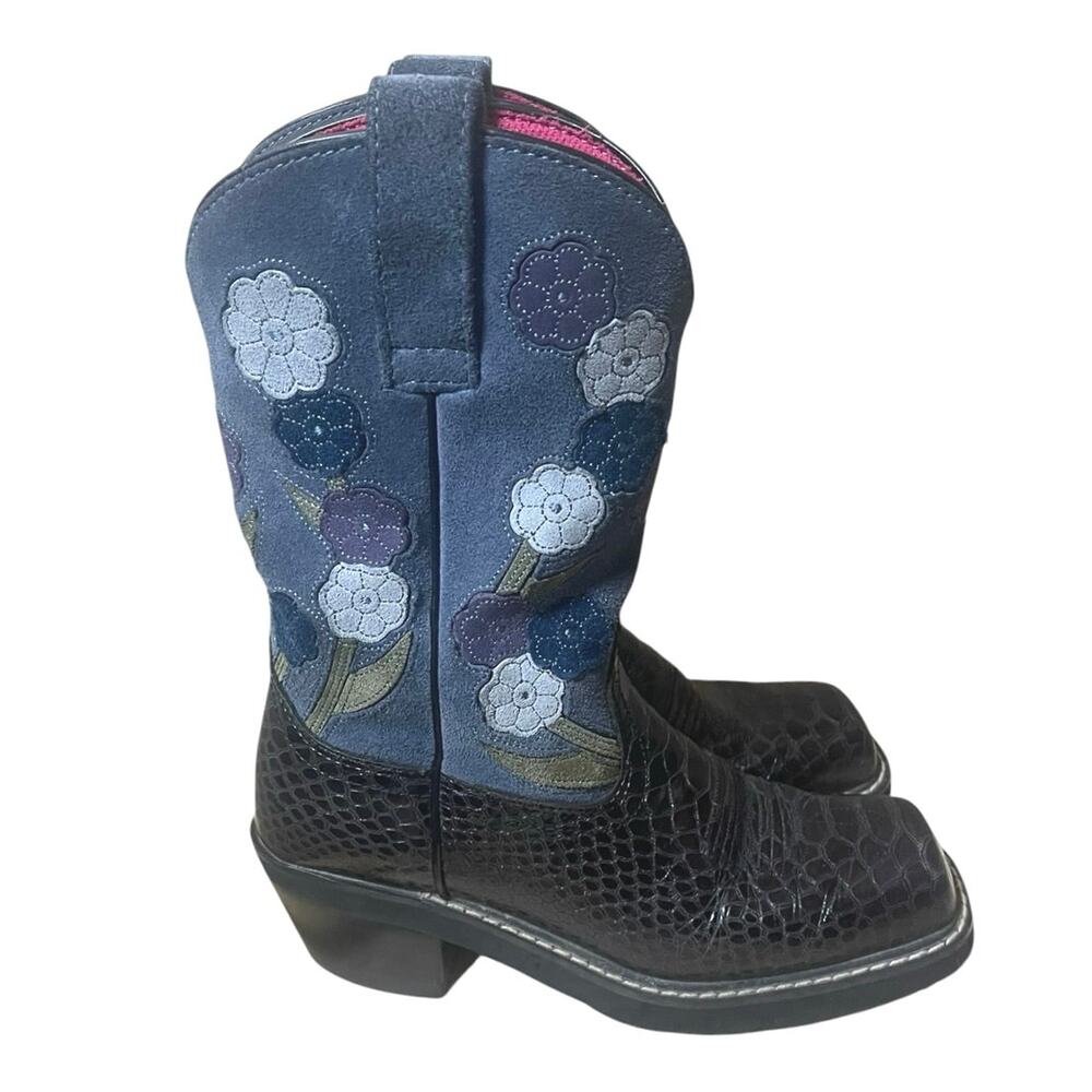 Ariat Doll Baby Womens 7 Suede Floral Western Boho Boots 16209 Artsy  Whimsical - Picture 4 of 9